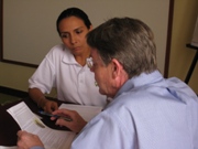 Tim Magee consulting with a client.